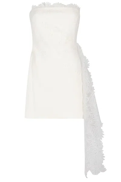 David Koma Asymmetric Lace Top Mini Dress