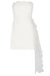 David Koma Asymmetric Lace Top Mini Dress