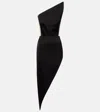 David Koma Asymmetric Minidress In Black