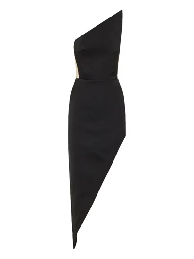 DAVID KOMA ASYMMETRIC ONE-SHOULDER DRESS