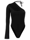 David Koma Body One-shoulder Tie Detail In Black