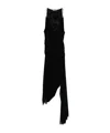 David Koma Draped Maxi Dress In Black