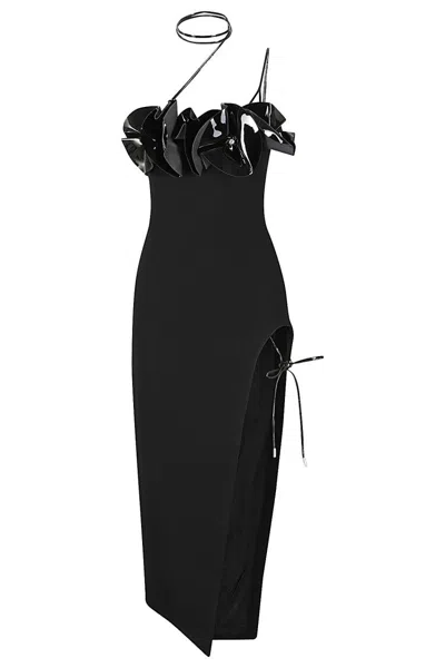 David Koma Asymmetrical Open-leg Midi Dress