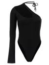 David Koma Body One-shoulder Tie Detail In Black