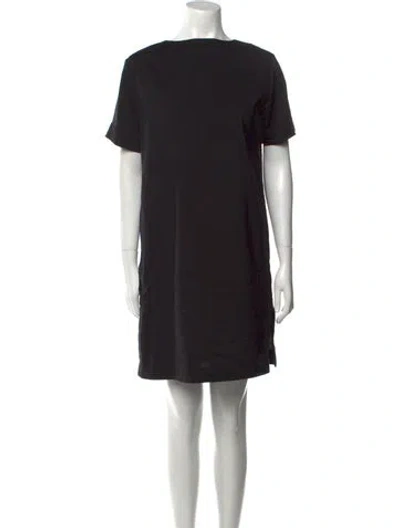 Pre-owned David Koma Bateau Neckline Mini Dress In Black