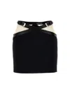 David Koma Cross Waist Band Net Insert Skirts Black In Black