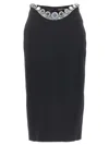 David Koma Black Puffer Circle Embroidery Skirt In Black