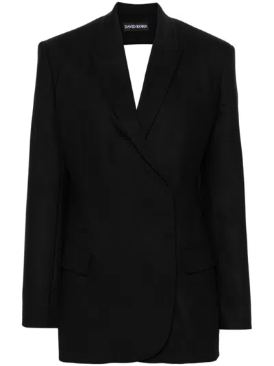 David Koma Blazer With Asymmetric Closure