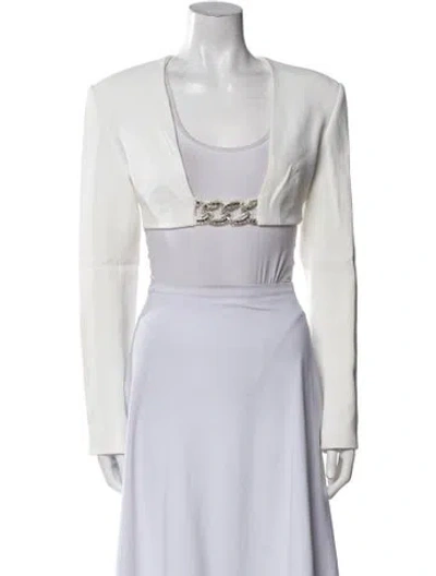 Pre-owned David Koma Bolero In White