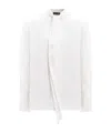David Koma Bow-detail Satin Shirt In White
