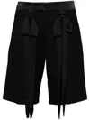 David Koma Bow-embellished Shorts In Black