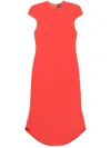 David Koma Short Sleeve Dress In Orange