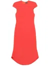 David Koma Short Sleeve Dress In Orange