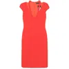 David Koma Cady Midi Dress In Orange