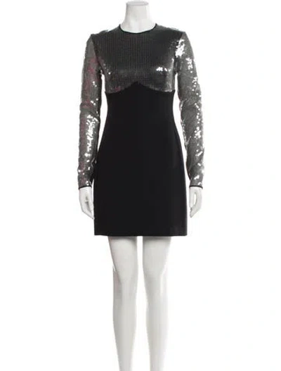 Pre-owned David Koma Crew Neck Mini Dress In Multi