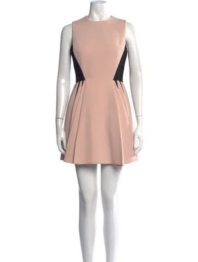Pre-owned David Koma Crew Neck Mini Dress In Pink