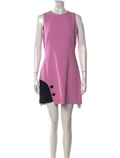 Pre-owned David Koma Crew Neck Mini Dress In Purple