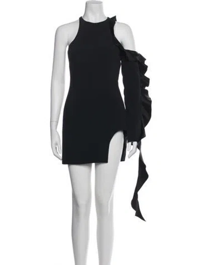 Pre-owned David Koma Crew Neck Mini Dress W/ Tags In Blue