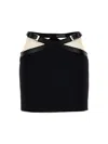 David Koma Cross Waist Band Net Insert Skirts Black