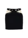 David Koma Cross Waist Band Net Insert Skirts Black