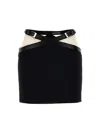David Koma Cross Waist Band Net Insert Skirts Black In Black