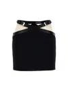 David Koma Cross Waist Band Net Insert Skirts Black In Black