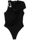 DAVID KOMA CRYSTAL-BUCKLE BODYSUIT