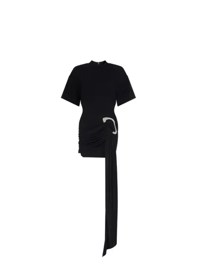 David Koma Crystal Buckle Mini Dress