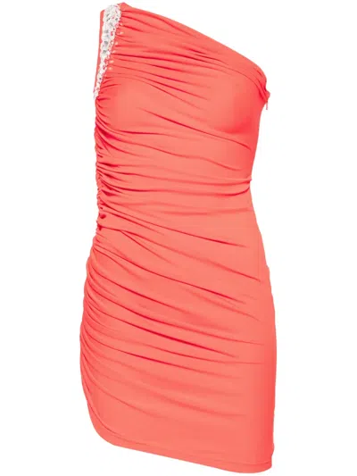 DAVID KOMA CRYSTAL-CLAW DRAPED MINI DRESS