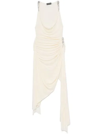 David Koma Crystal-claw Gown In White
