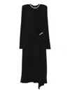 David Koma Crystal-embellished Draped Dress In Black