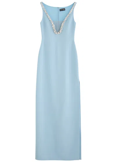 David Koma Crystal-embellished Gown In Blue