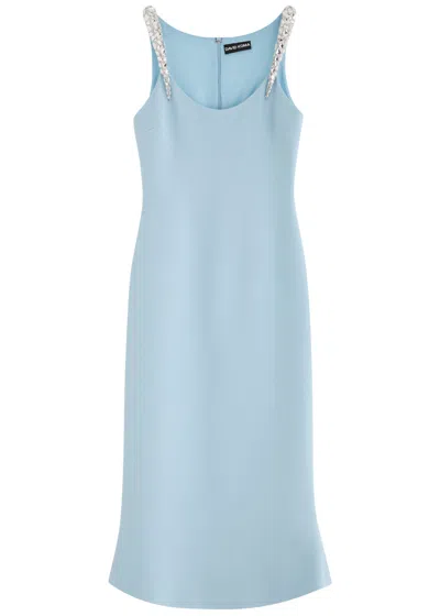 David Koma Crystal-embellished Midi Dress In Blue