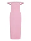 David Koma Crystal-embellished Midi Dress In Pink