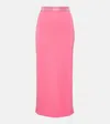 David Koma Crystal-embellished Midi Skirt In Pink