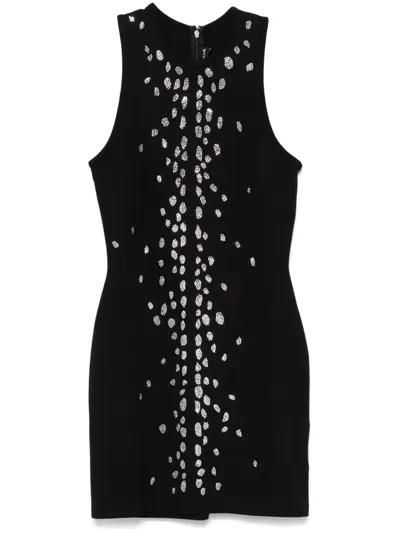 David Koma Crystal-embellished Mini Dress In Black