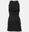 David Koma Crystal-embellished Minidress In Black/silver