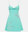 David Koma Crystal-embellished Minidress In Multicoloured