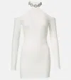 David Koma Crystal-embellished Minidress In White