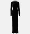 David Koma Crystal-embellished Scalloped Gown In Black