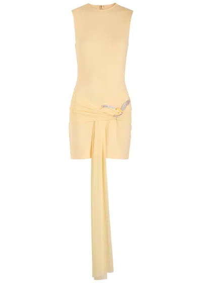 David Koma Crystal-embellished Stretch-crepe Mini Dress