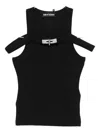David Koma Velvet Long Sleeves Overlayer Body In Black