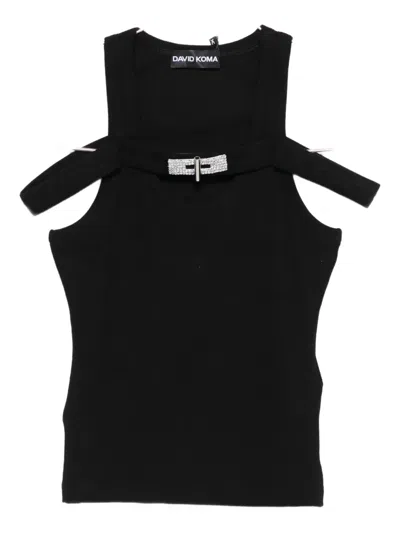 DAVID KOMA CRYSTAL-EMBELLISHED TOP