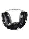 David Koma Crystal-embellished Tulle Choker In Black