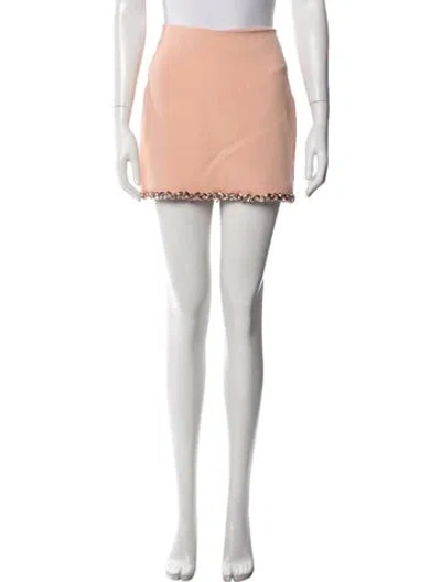 Pre-owned David Koma Crystal Embellishments Mini Skirt In Orange