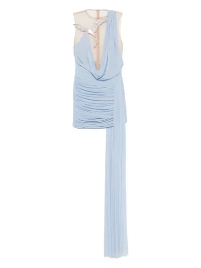David Koma Crystal Hummingbird Mini Dress