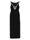 David Koma Embellished Cady Gown In Black
