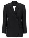 David Koma Blazer With Asymmetric Closure In Black