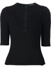 David Koma Cut Out Panel Top In Black