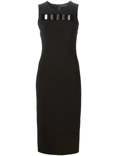 David Koma Cut-out Detail Fitted Dress In Black